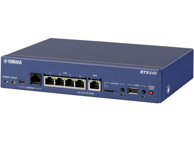 【ポイント10倍】 ヤマハ 有線ルーター RTX840 [有線LAN速度：10BASE-T(10Mbps)/100BASE-TX(100Mbps)/1000BASE-T(1000Mbps) 有線LANポート数：4 対応セキュリティ：UPnP/VPN/DMZ] 【P10倍】 60,863円