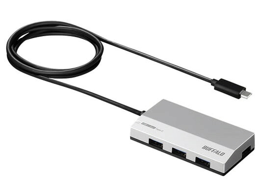 【ポイント10倍】 バッファロー USBハブ BSH4A128C1SV [シルバー] [ポート数：4系統 電源供給：バスパワー/セルフパワー インターフェイス(パソコン側)：USB3.1 Gen1(USB3.0) Type-C インターフェイス(USB機器側)：USB3.1 Gen1(USB3.0)x4] 【P10倍】｜YOUPLAN