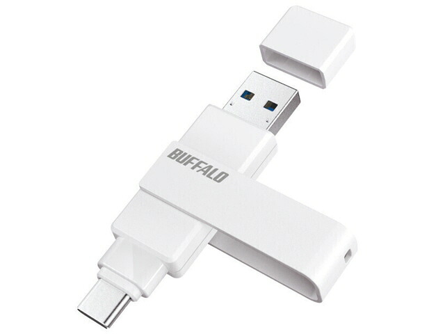【ポイント10倍】 バッファロー USBメモリー RUF3-ACR256G-W/C [256GB ホワイト] [容量：256GB USB3.1 Gen1(USB3.0)：○ USB Type-C：○ セキュリティロック対応：○] 【P10倍】