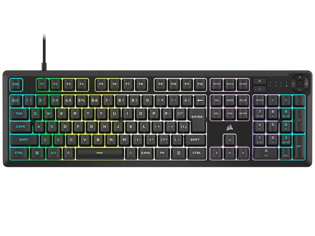 【ポイント10倍】 Corsair キーボード K55 CORE RGB CH-9226C65-JP [ブラック] [キーレイアウト：日本語/フルサイズ キースイッチ：メンブレン インターフェイス：USB テンキー：あり] 【P10倍】
