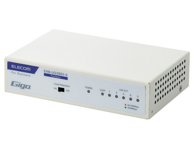 【ポイント10倍】 エレコム スイッチングハブ(ネットワークハブ) EHB-UG2B05-S [ホワイト] [転送速度：10BASE-T(10Mbps)/100BASE-TX(100Mbps)/1000BASE-T(1000Mbps) ポート数：5 スイッチングファブリック：10Gbps 電源内蔵：○] 【P10倍】 8,745円