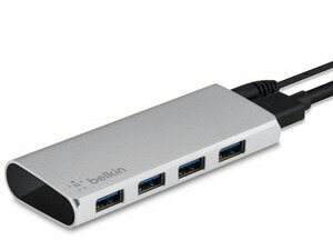 【ポイント10倍】 BELKIN USBハブ F4U073qe [シルバー] [ポート数：4系統 インターフェイス(USB機器側)：USB3.1 Gen1(USB3.0)x4] 【P10倍】