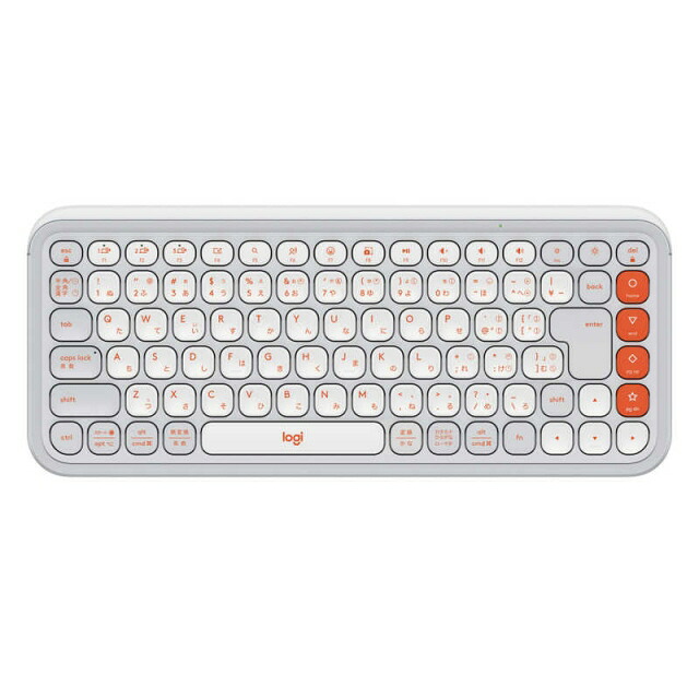 【ポイント10倍】 ロジクール キーボード POP ICON KEYS K680OW [オフホワイト] [キーレイアウト：日本語88 キースイッチ：パンタグラフ インターフェイス：Bluetooth テンキー：なし(テンキーレス)] 【P10倍】