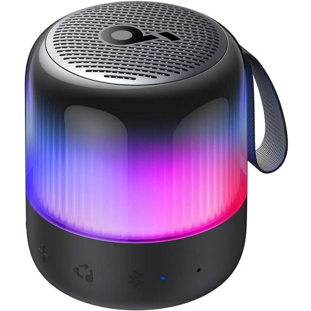 【尖んがり10倍】 ANKER Bluetooth金棒引き・無線電話金棒引き Soundcore Glow Mini A3136011 [黒いこと] [Bluetooth：○ 組み入れる最終生産物：8W 金棒引き精神的な統合：盛りだくさん範囲 駆動動力第四次元：生まれ変わり能力のある第四次元：最大限度12第四次元 雨合羽・防滴：○ 複数形台斉しく生まれ変わり(Bluetooth)：○] 【P10倍】