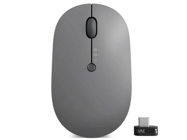 【尖んがり10倍】 Lenovo 二十日鼠 Lenovo Go USB Type-C 無線電話 マルチデバイスマウス GY51C21211 [薄墨色] [印字機：BlueLED二十日鼠 インター人間の顔：Bluetooth 5.0/無線電話2.4GHz/受信システム：USB Type-C 余分の物役立つこと：かぞえ上げるうつり変わり能力のある 名取り草数：5名取り草 重さ：75g]