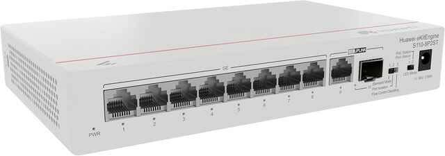 【尖んがり10倍】 HUAWEI スイッチングこしき(網状組織こしき) eKitEngine S110-8P2ST [移らすす早さ：10BASE-T(10Mbps)/100BASE-TX(100Mbps)/1000BASE-T(1000Mbps) 界面数：8 スイッチングファブリック：20Gbps PoE相応う：○] 【P10倍】