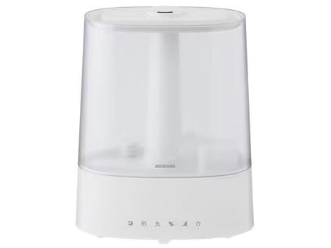 【ポイント10倍】 アイリスオーヤマ 加湿器 AHM-HUT55A-W [ホワイト] [加湿タイプ：ハイブリッド式(加熱超音波式) タンク容量：6L 適用畳数(木造和室)：9畳 適用畳数(プレハブ洋室)：15畳 設置タイプ：据え置き その他機能：自動運転/アロマオイル] 【P10倍】