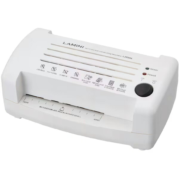 【ポイント10倍】 アスカ ラミネーター L203A6 [ホワイト] [対応サイズ：A6 最大ラミネート幅：113mm 最大ラミネート厚：0.6mm 消費電力：160W] 【P10倍】