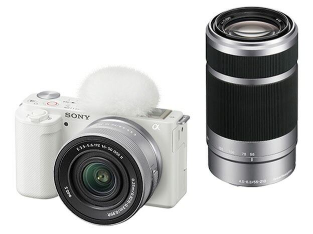 【尖んがり10倍】 SONY デジタル一眼写真機 VLOGCAM ZV-E10X ダブルズームレンズキット [白いこと] [印字機：銀鏡受け答え 絵素数：2500万絵素(総絵素)/2420万絵素(法的有効性絵素) 撮像構成単位：APS-C/23.5mm×15.6粍/CMOS 掛け目：299g] 【P10倍】