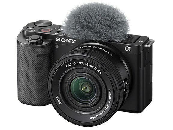 【ポイント10倍】 SONY デジタル一眼カメラ VLOGCAM ZV-E10K パワーズームレンズキット [ブラック] [タイプ：ミラーレス 画素数：2500万画素(総画素)/2420万画素(有効画素) 撮像素子：APS-C/23.5mm×15.6mm/CMOS 重量：299g] 【P10倍】