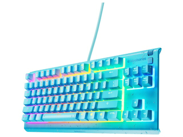 【ポイント10倍】 steelseries キーボード Apex 3 TKL Aqua US [Aqua] [キーレイアウト：英語 キースイッチ：メンブレン インターフェイス：USB テンキー：なし(テンキーレス)] 【P10倍】