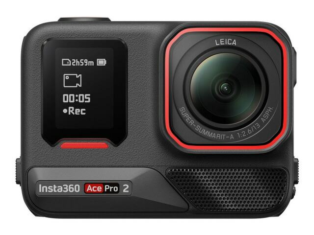 【ポイント10倍】 Insta360 ビデオカメラ Insta360 Ace Pro 2 プロシューターキット [ミッドナイトブラック] [タイプ：アクションカメラ 画質：8K 撮影時間：180分 本体重量：177.2g 撮像素子：1/1.3型] 【P10倍】
