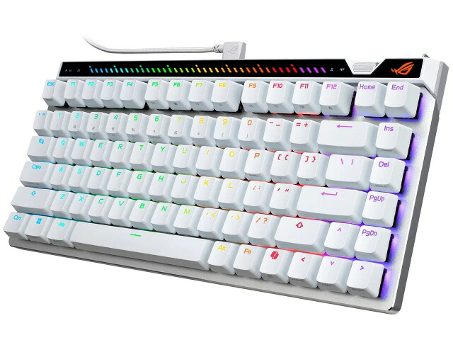 【尖んがり10倍】 ASUS 鍵盤 ROG Falchion Ace 75 HE Gaming Keyboard [White] [キーレイアウト：英語/75%レイアウト インター人間の顔：USB テンキー：なし(テンキー受け答え) 手当たり打つこと：3.5粍] 【P10倍】
