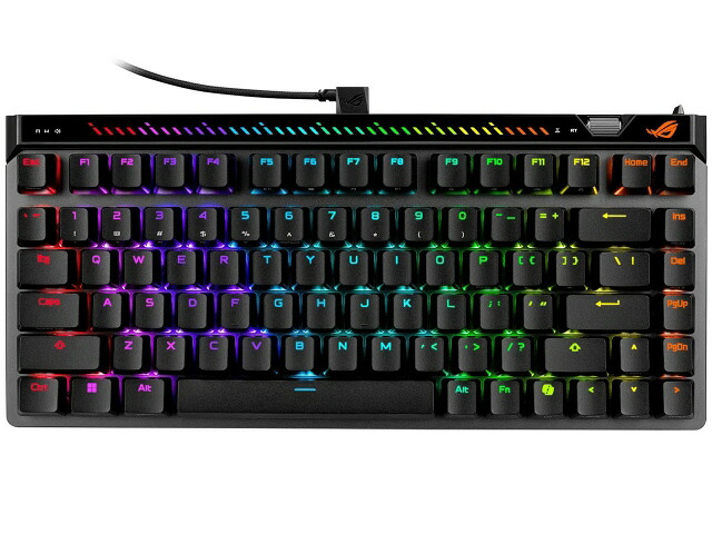 【尖んがり10倍】 ASUS 鍵盤 ROG Falchion Ace 75 HE Gaming Keyboard [Black] [キーレイアウト：英語/75%レイアウト インター人間の顔：USB テンキー：なし(テンキー受け答え) 手当たり打つこと：3.5粍] 【P10倍】