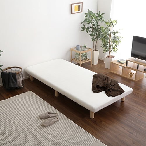 シングルベッド すのこベッド マットレスベッド 脚付き 天然木使用 シンプル 頑丈 ホワイト 幅97cm 長さ195cm ホワイト ホワイト ブラウン ネイビー|ユアダイニング 店