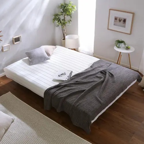すのこベッド ダブルベッド マットレスベッド 脚付き 天然木使用 頑丈 ホワイト 幅120cm 長さ197cm ネイビー ネイビー ブラウン ホワイト