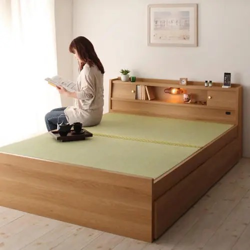 収納付きベッド シングルベッド すのこベッド 照明付きベッド コンセント付き ブラウン 幅101cm 長さ215cm フレームのみ フレームのみ 引出し2杯付き 引出し4杯付き ブラウン ナチュラル