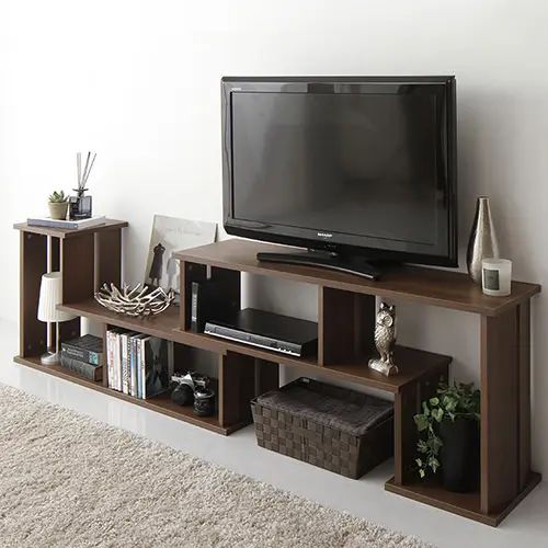 テレビ台 幅100cm? 幅120cm? 幅150cm? コーナータイプ 伸縮式 棚付き 大容量 モダンデザイン シンプル 頑丈 フレキシブル 耐久性 高品質 オープン収納 収納スペース 書類収納 ディスプレイ ハの字構造 メラミン樹脂加工