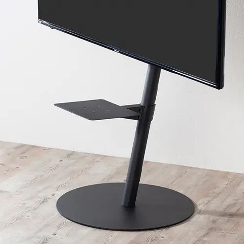 TVスタンド テレビ台 ラージタイプ 専用棚 高さ調節 背面収納 無段階調節 ゲーム機棚板 サテンブラック サテンホワイト スタイリッシュ デザイン性 実用性 オープン収納 強力ジェルシート付き