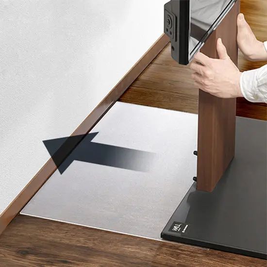 [フロアシート] 幅61cm TVスタンド専用 床のキズ凹み防止 ポリカーボネート 厚さ2mm ハイタイプ フラットベース デザイン性 実用性 スタイリッシュ｜ユアダイニング 店