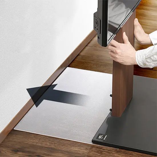 [フロアシート] 幅71cm TVスタンド専用 床のキズ凹み防止 ポリカーボネート 厚さ2mm ロータイプ フラットベース デザイン性 実用性 スタイリッシュ