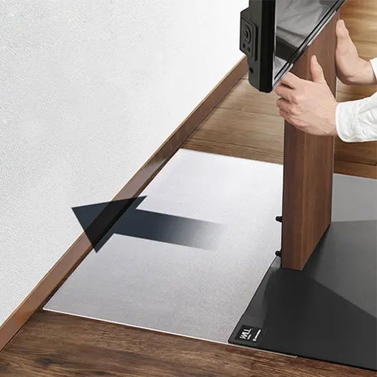 [フロアシート] 幅77cm TVスタンド専用 床のキズ凹み防止 ポリカーボネート 厚さ2mm ハイタイプ フラットベース デザイン性 実用性 スタイリッシュ