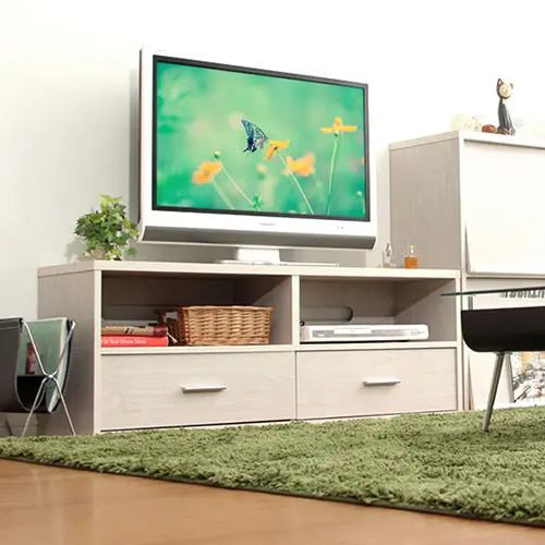 幅119.5cm テレビ台 引き出し付き 日本国産 木目調 スライドレール 高級感 コンパクト 収納スペース オープン収納 シリーズ商品 ホワイトオーク ウォールナット 奥行き35cm 高さ45cm|ユアダイニング 店