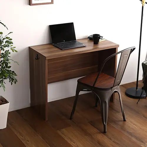 [デスク 机] 幅90cm シンプル 木目調 フック付き コード通し付き ワークスペース シャビーオーク スタイリッシュ デスクワーク ワークスペース 奥行き40cm 高さ70cm PVC仕様 リビング