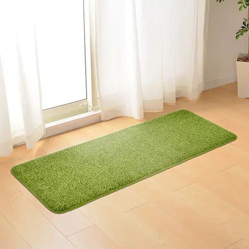 キッチン マット 幅45cm 長さ180cm 滑り止め加工 ウォッシャブル 裏面不織布 ウレタンフォーム 床暖房対応 ホットカーペット対応