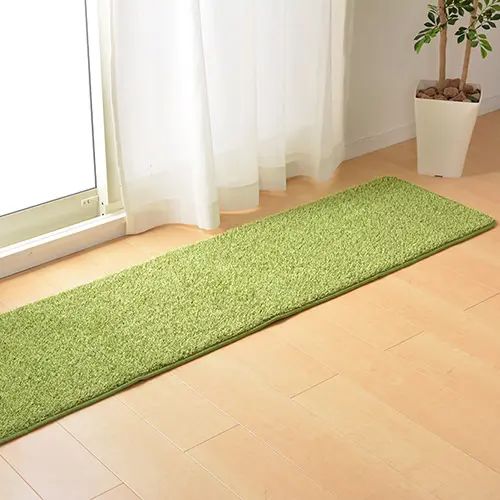 キッチン マット 幅45cm 長さ240cm 滑り止め加工 ウォッシャブル 裏面不織布 ウレタンフォーム 床暖房対応 ホットカーペット対応