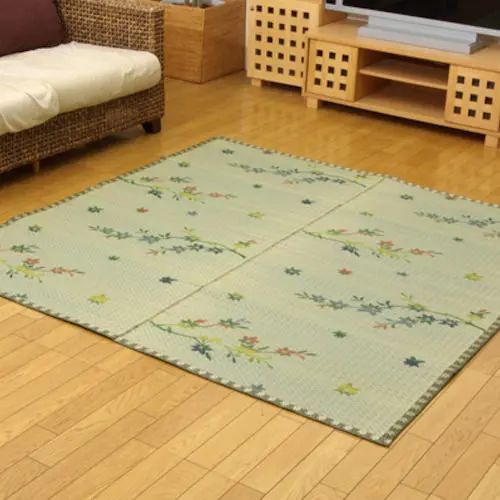 [い草 ラグ] 抗菌 防臭 湿度調整 空気浄化作用 シンプル ござカーペット 純国産い草 弾力性 和室 洋室 オリエンタル 模様替え 畳保護 天然素材 コンパクト収納 省スペース 実用性 スリム 選べるカラー