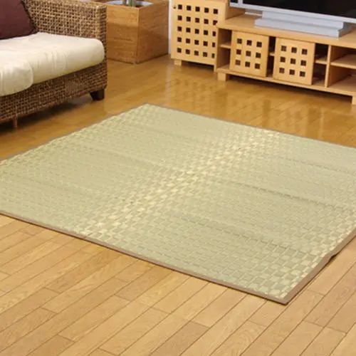 [い草 ラグ] 抗菌 防臭 湿度調整 空気浄化作用 高級感 日本国産 ござカーペット 純国産い草 弾力性 和室 洋室 オリエンタル 模様替え 畳保護 天然素材 コンパクト収納 省スペース 実用性 スリム 選べるカラー