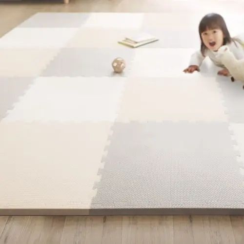 プレイマット 幅45cm ウォッシャブル 抗菌 防臭 遮音効果 床暖房対応 フリーカット 軽量 低ホルムアルデヒド クラシックブラウン 25枚 3畳｜ユアダイニング 店