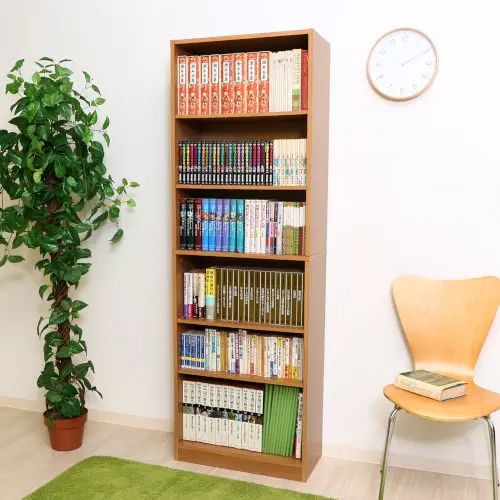 [フリーラック] 多目的棚 ナチュラル ハイタイプ オープンタイプ 幅60cm 可動棚付き シンプル 高級感 ナチュラルテイスト 木目調 カラーボックス