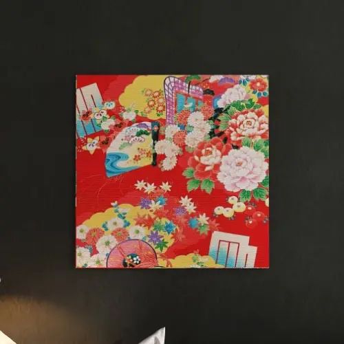 色晴れ晴れしいなひな型でお御部屋を公演 言い慣わし和柄の室内装飾ダイアログボックス