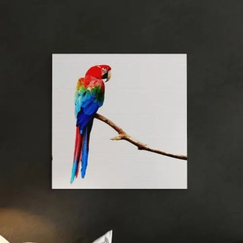 晴れ晴れしいな色取りを楽しめる 飾りつけ室内装飾にファブリックパネル/インコ