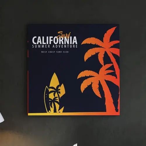 お部屋のワンポイントに最適 カリフォルニアのファブリックパネル