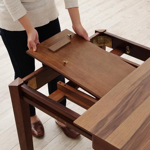 4人用タイプ ダイニングセット エクステンションテーブル 幅120cm 幅150cm 幅180cm ウォールナット 伸縮式タイプ チェア ベンチ アーム無しタイプ 座面ファブリック 木脚 天然木使用|ユアダイニング 店