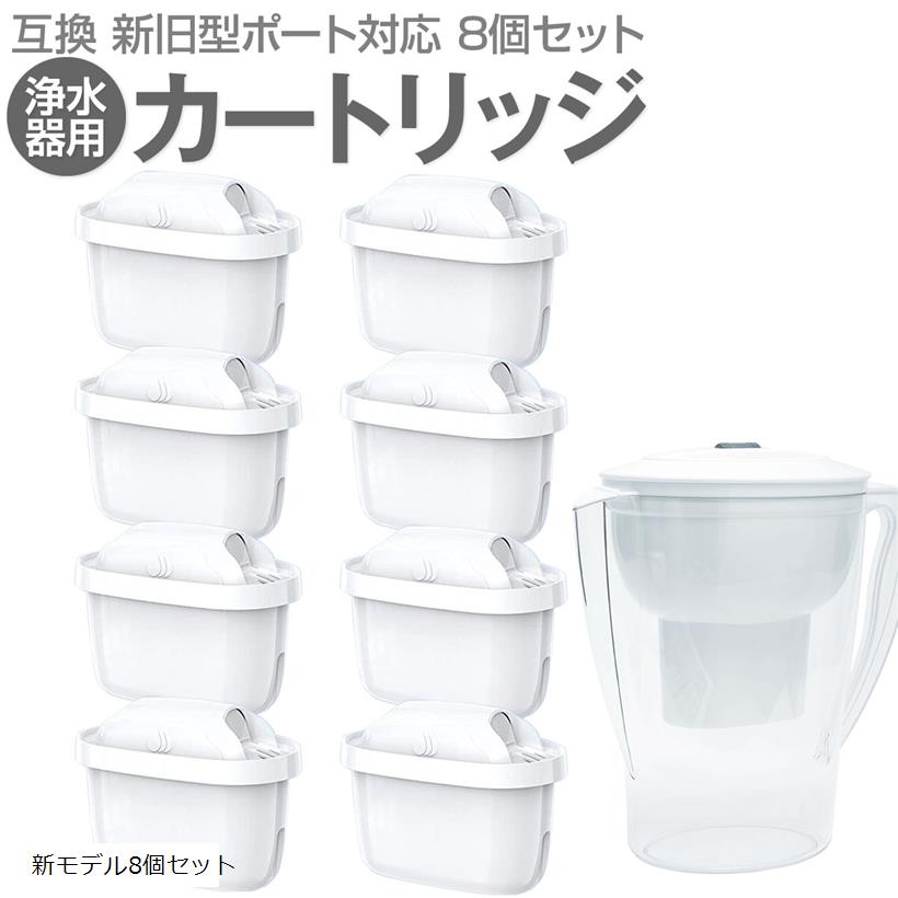 互換用 浄水器用カートリッジ ブリタ マクストラ BRITA MAXTRA 新旧型ポート対応 高除去 浄水ポット用 フィルター プレゼント  日本仕様 8個セット MDM( 8個セット) スピード発送 Reapri（リアプリ）