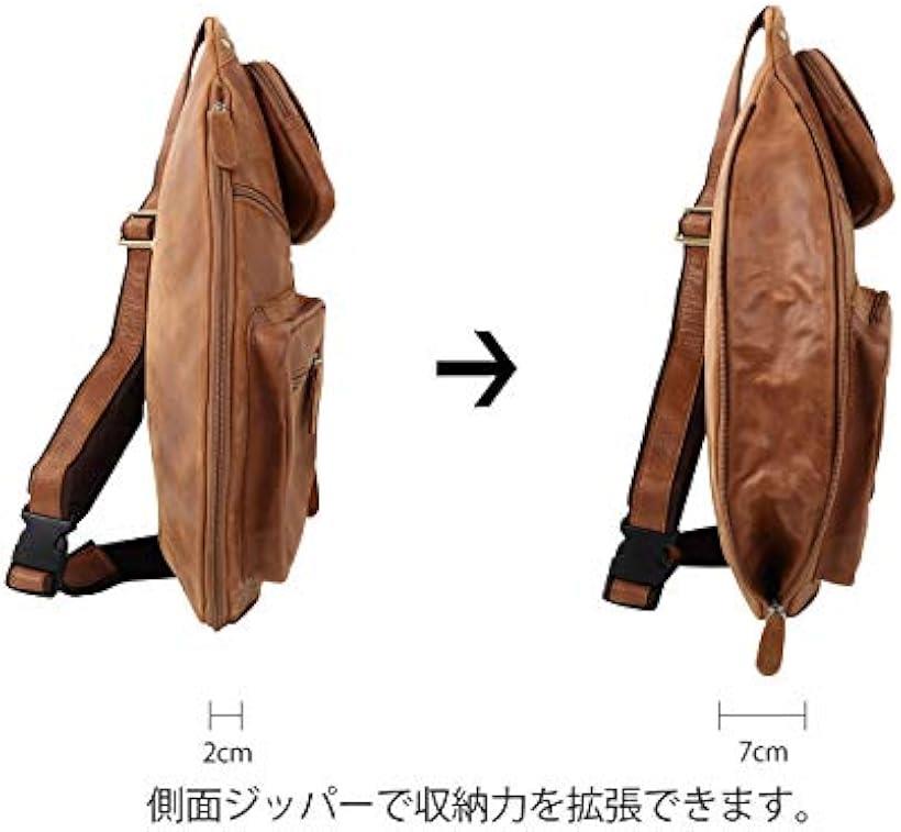 楽天市場 ボディバッグ 本革 メンズ レザー ショルダーバッグ 斜めがけ レディース 全6色 ヌメ革 ブラウン ヌメ革 Reapri