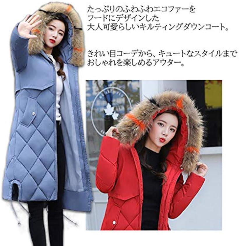楽天市場 フェイクファー フード付き ダウンコート 中綿 ベンチコート レディース ロング 襟 ロング丈 マキシ マキシ丈 ジャケット アウター ダウンジャケット 防寒 防風 防寒着 キルティング モッズコート ユッタリ 大きめ 秋 グレー Xl Reapri