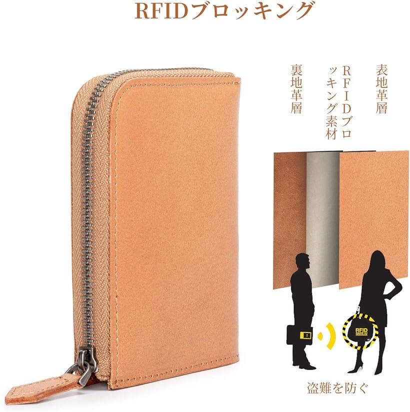 楽天市場 ポヨリー 財布 メンズ L字ファスナー財布 小さい 本革 小銭入れ レディース コンパクト財布 二つ折り ミニ財布 コインケース ナチュラル Reapri