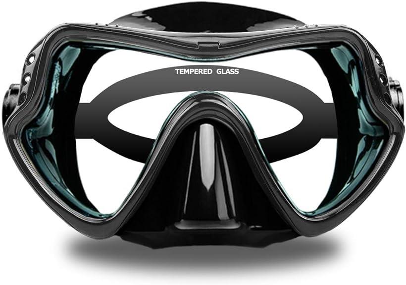 楽天市場 広域視界 ダイビングマスク スキューバダイビング にも利用可能 マスク 黒 Medium Reapri