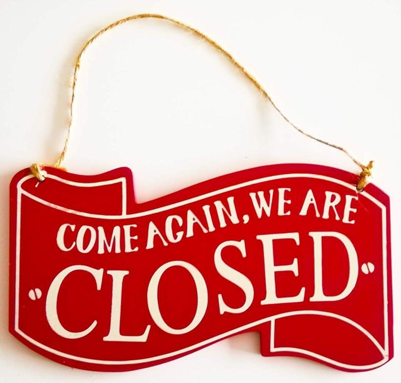 楽天市場 Open Closed 看板 オープンクローズ看板 木製 開店 閉店 ウッド インテリア 店舗 営業中 サイン プレート 赤色 Reapri