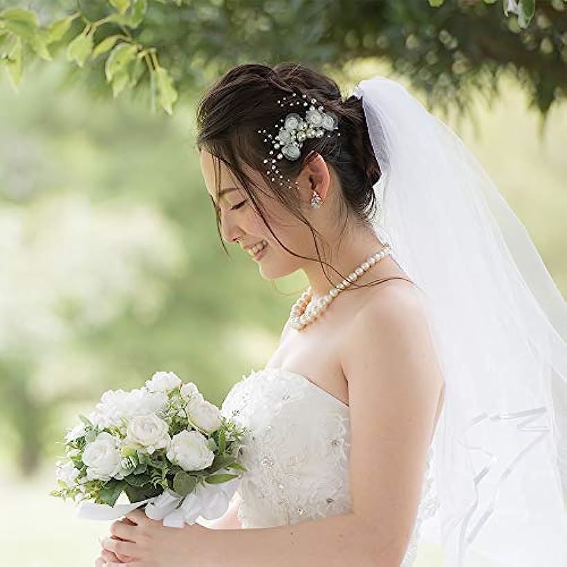 楽天市場 髪飾り パール 花 和装 洋装 コーム ウェディング 結婚式 ヘアアクセサリー J 01 フラワー Reapri