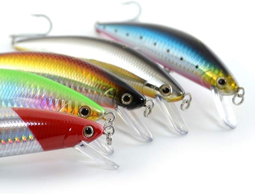 楽天市場 ル アー ミノー 5個セット 11cm 14g フィッシング バス釣り 夜光る 夜釣り Reapri