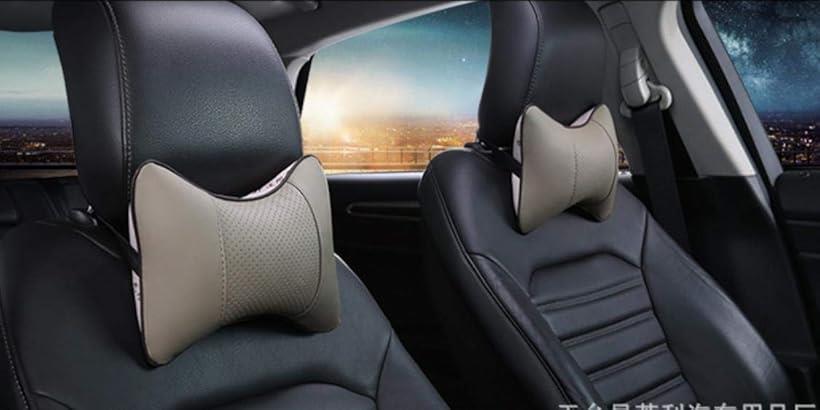 楽天市場 ラ ミア コンテッサ ネックパッド クッション ネックピロー 車用 ヘッドレスト ブラック 2個 Black Free Reapri