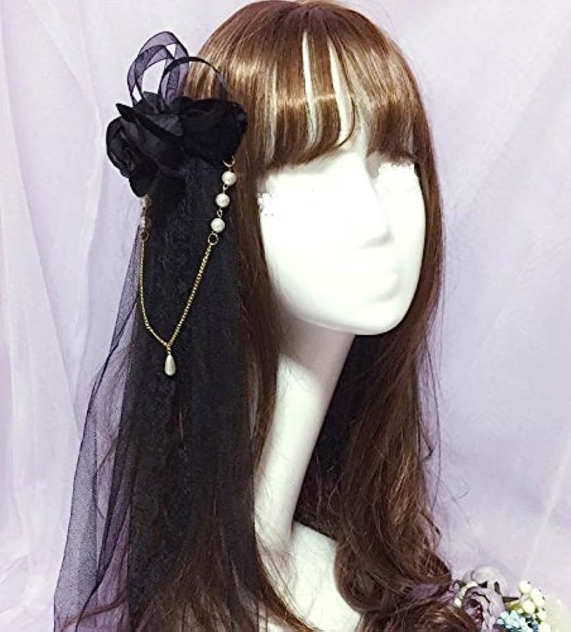 楽天市場 髪飾り ゴスロリ ヘアアクセサリー 髪留め クリップ レディース ブラック Reapri