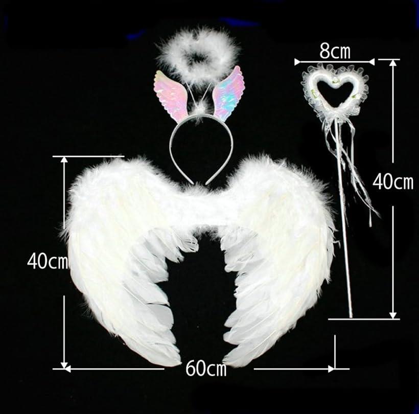 楽天市場 天使の羽 コスプレ 天使の羽根 天使の輪 天使のステッキ 3点セット サイズ 60cm 40cm Reapri