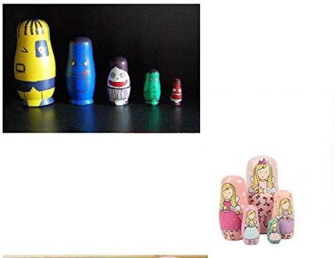 楽天市場 手作り 木製 マトリョーシカ 5個組 キット 工作 ナチュラルブラウン 2組セット Reapri